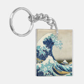 Katsushika Hokusai - De Grote Golf van Kanagawa Sleutelhanger (Voorkant Links)