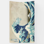 Katsushika Hokusai - De Grote Golf van Kanagawa Spandoek (Verticaal)