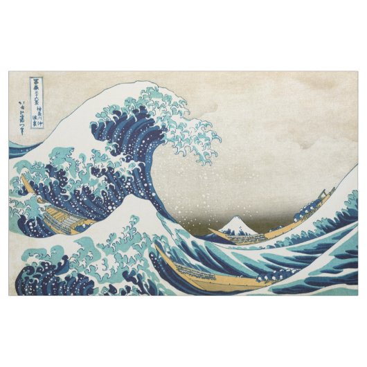 Katsushika Hokusai - De Grote Golf van Kanagawa Stof (Yard (91,4 cm))