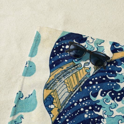 Katsushika Hokusai - De Grote Golf van Kanagawa Strandlaken (In situ)