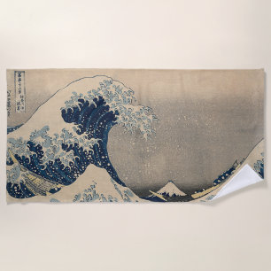 Katsushika Hokusai. De Grote Golf van Kanagawa Strandlaken