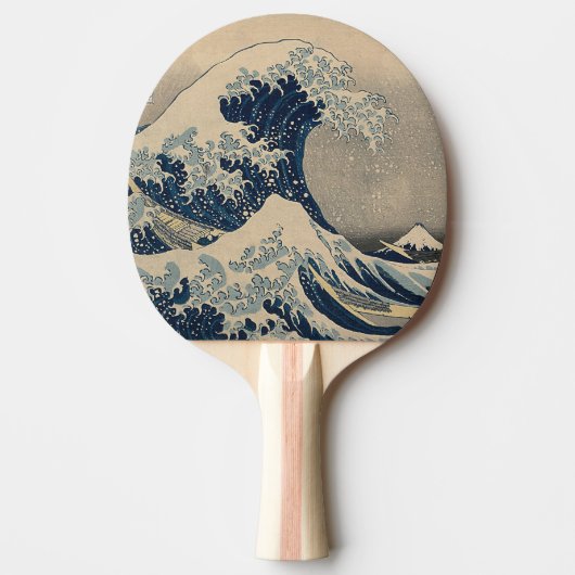 Katsushika Hokusai. De Grote Golf van Kanagawa Tafeltennisbatje (Voorkant)