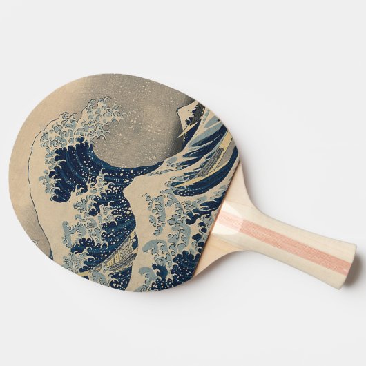 Katsushika Hokusai. De Grote Golf van Kanagawa Tafeltennisbatje (Zijkant)