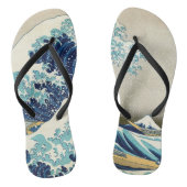 Katsushika Hokusai - De Grote Golf van Kanagawa Teenslippers (Voetbed)
