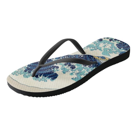 Katsushika Hokusai - De Grote Golf van Kanagawa Teenslippers (Schuin)