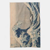 Katsushika Hokusai. De Grote Golf van Kanagawa Theedoek (Verticaal)