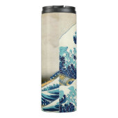 Katsushika Hokusai - De Grote Golf van Kanagawa Thermosbeker (Achterkant)