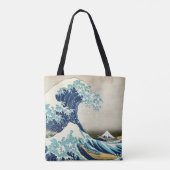 Katsushika Hokusai - De Grote Golf van Kanagawa Tote Bag (Achterkant)