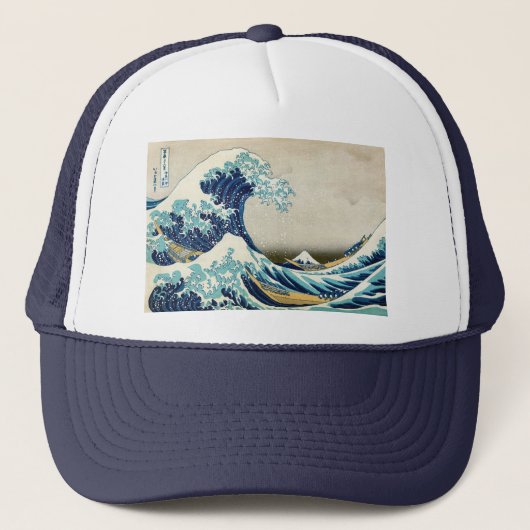 Katsushika Hokusai - De Grote Golf van Kanagawa Trucker Pet (Voorkant)