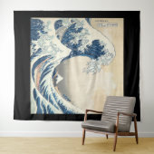 Katsushika Hokusai, de Grote Golf van Kanagawa Wandkleed (In Situ (horizontaal))