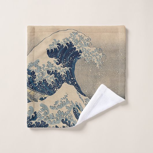 Katsushika Hokusai. De Grote Golf van Kanagawa Washandje (Wasdoekje)