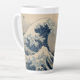 Katsushika Hokusai. De Grote Golf voor Kanagawa  Latte Mok