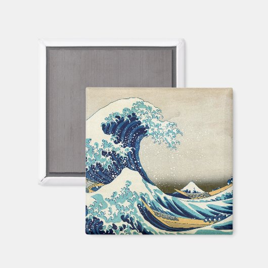 Katsushika Hokusai - De Grote Golf voor Kanagawa Magneet (Voorkant / Achterkant)