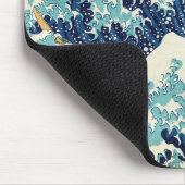 Katsushika Hokusai - De Grote Golf voor Kanagawa Muismat (Hoek)