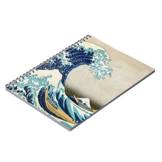 Katsushika Hokusai - De Grote Golf voor Kanagawa Notitieboek (Linkerzijde)
