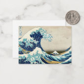 Katsushika Hokusai - De Grote Golf voor Kanagawa Notitiekaartje (Voorkant / Achterkant in situ)