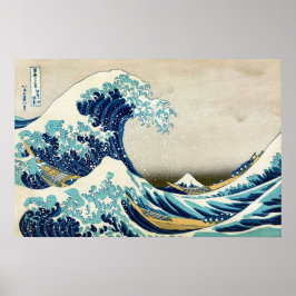 Katsushika Hokusai - De Grote Golf voor Kanagawa Poster