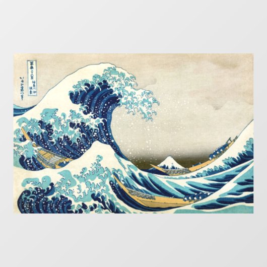 Katsushika Hokusai - De Grote Golf voor Kanagawa Raamsticker (Vel)