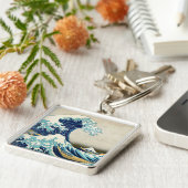 Katsushika Hokusai - De Grote Golf voor Kanagawa Sleutelhanger (Zijkant)