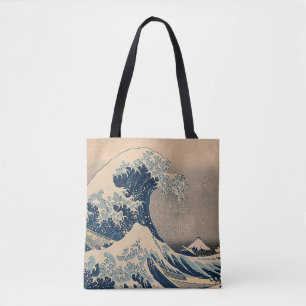 Katsushika Hokusai. De Grote Golf voor Kanagawa Tote Bag