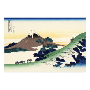 Katsushika Hokusai. De Inume Pass in de provincie  Foto Afdruk