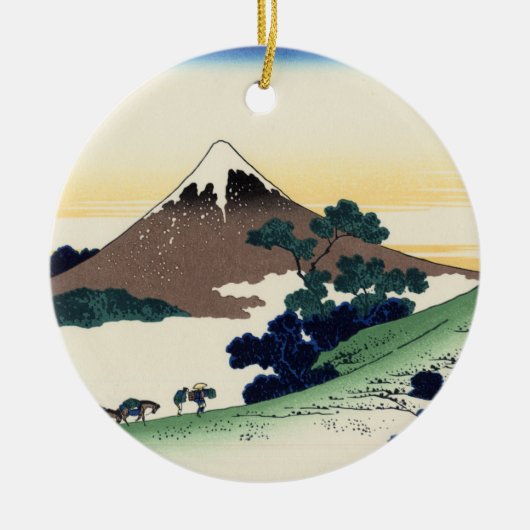 Katsushika Hokusai. De Inume Pass in de provincie Keramisch Ornament (Voorkant)