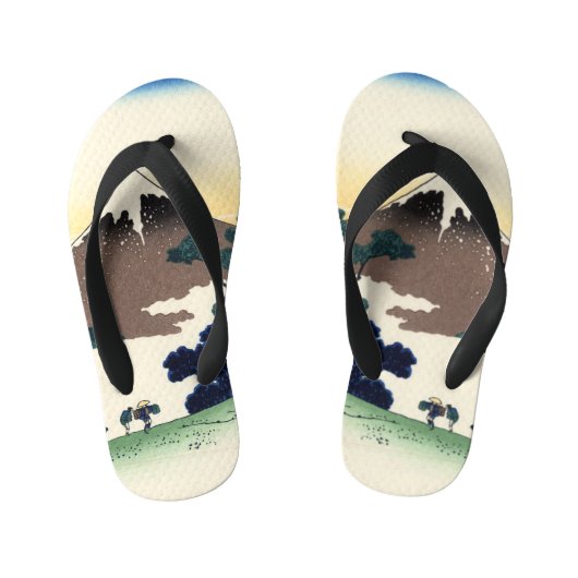 Katsushika Hokusai. De Inume Pass in de provincie  Kinder Teenslippers (Voetbed)
