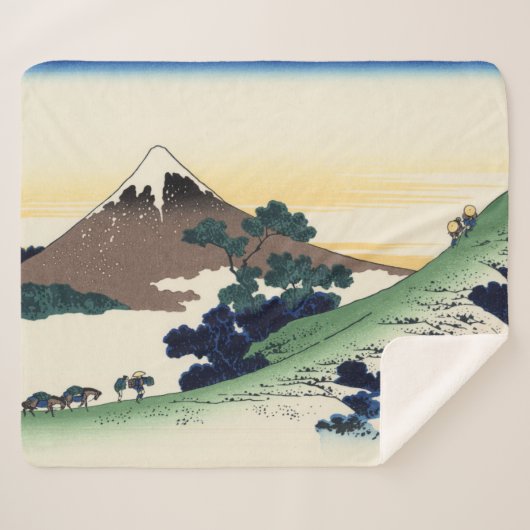 Katsushika Hokusai. De Inume Pass in de provincie  Sherpa Deken (Voorkant (horizontaal))
