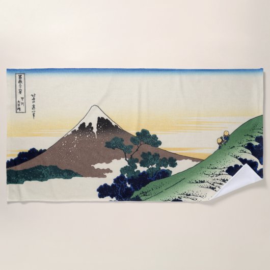 Katsushika Hokusai. De Inume Pass in de provincie Strandlaken (Voorkant)