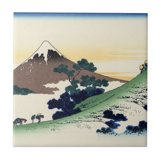 Katsushika Hokusai. De Inume Pass in de provincie  Tegeltje (Voorkant)