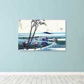 Katsushika Hokusai - Ejiri in de provincie Suruga Canvas Afdruk (Insitu (Houten vloer))