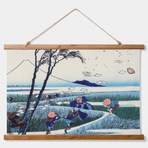 Katsushika Hokusai - Ejiri in de provincie Suruga Hangend Wandkleed