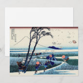 Katsushika Hokusai - Ejiri in de provincie Suruga Kaart (Voorkant / Achterkant)