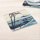 Katsushika Hokusai - Ejiri in de provincie Suruga Kartonnen Onderzetters (Schuin)