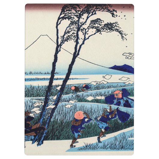 Katsushika Hokusai - Ejiri in de provincie Suruga Klembord (Achterkant)