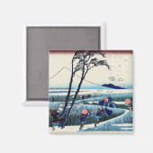Katsushika Hokusai - Ejiri in de provincie Suruga Magneet (Voorkant / Achterkant)