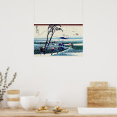 Katsushika Hokusai - Ejiri in de provincie Suruga Poster (Keuken)