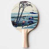 Katsushika Hokusai - Ejiri in de provincie Suruga Tafeltennisbatje (Achterkant)