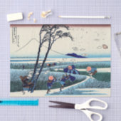 Katsushika Hokusai - Ejiri in de provincie Suruga Tissuepapier (Craft)