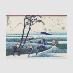 Katsushika Hokusai - Ejiri in de provincie Suruga Tissuepapier