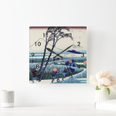 Katsushika Hokusai - Ejiri in de provincie Suruga Vierkante Klok (Huis)