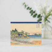 Katsushika Hokusai Enoshima in de provincie Sagami Briefkaart (Staand voorkant)