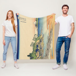 Katsushika Hokusai Enoshima in de provincie Sagami Fleece Deken