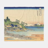 Katsushika Hokusai Enoshima in de provincie Sagami Fleece Deken (Voorkant (Horizontaal))