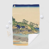 Katsushika Hokusai Enoshima in de provincie Sagami Golfhanddoek (Insitu)