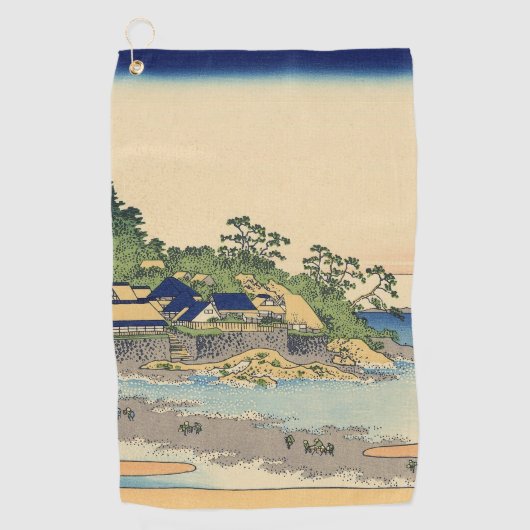 Katsushika Hokusai Enoshima in de provincie Sagami Golfhanddoek (Voorkant)