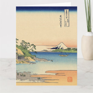 Katsushika Hokusai Enoshima in de provincie Sagami Kaart