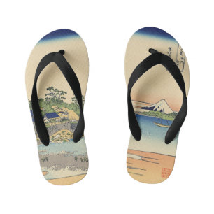Katsushika Hokusai Enoshima in de provincie Sagami Kinder Teenslippers