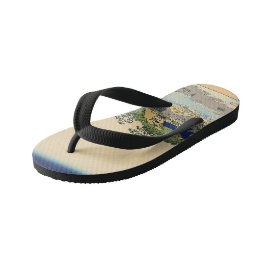 Katsushika Hokusai Enoshima in de provincie Sagami Kinder Teenslippers (Schuin)