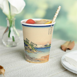 Katsushika Hokusai Enoshima in de provincie Sagami Papieren Bekers